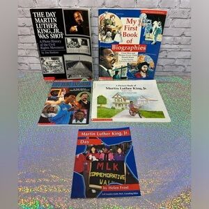 Biographies Lot of 5 Books Great Men and Women in History Martin Luther King Jr.